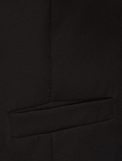 Blazer uni droit - Noir - 3