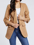 Blazer oversize à pans asymétriques - Camel - 1