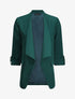 Blazer oversize à pans asymétriques - Vert sapin - 1