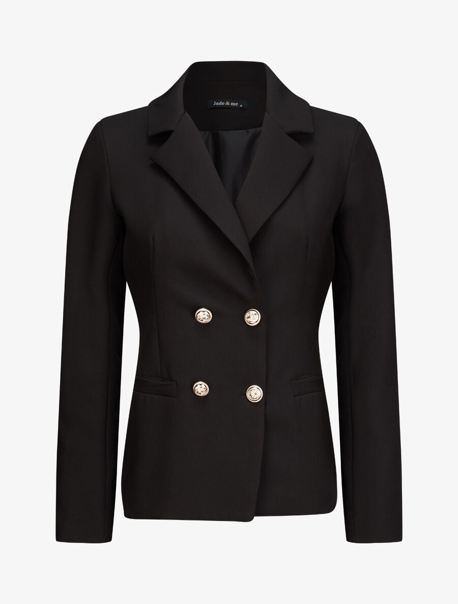 Blazer droit overzise - Noir - 4
