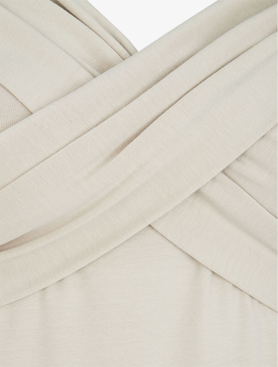 Top à buste à pans croisés - Beige - 3