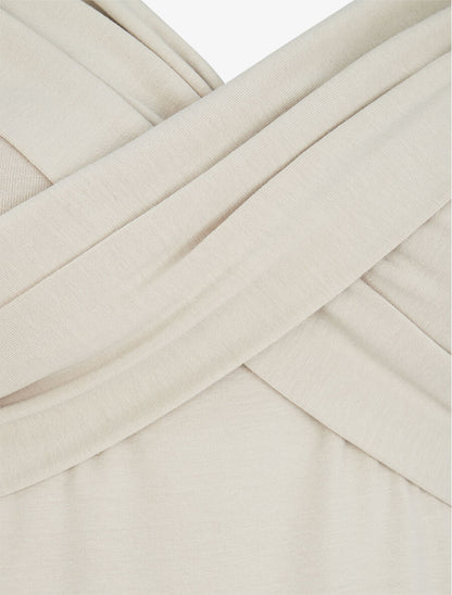 Top à buste à pans croisés - Beige - 3