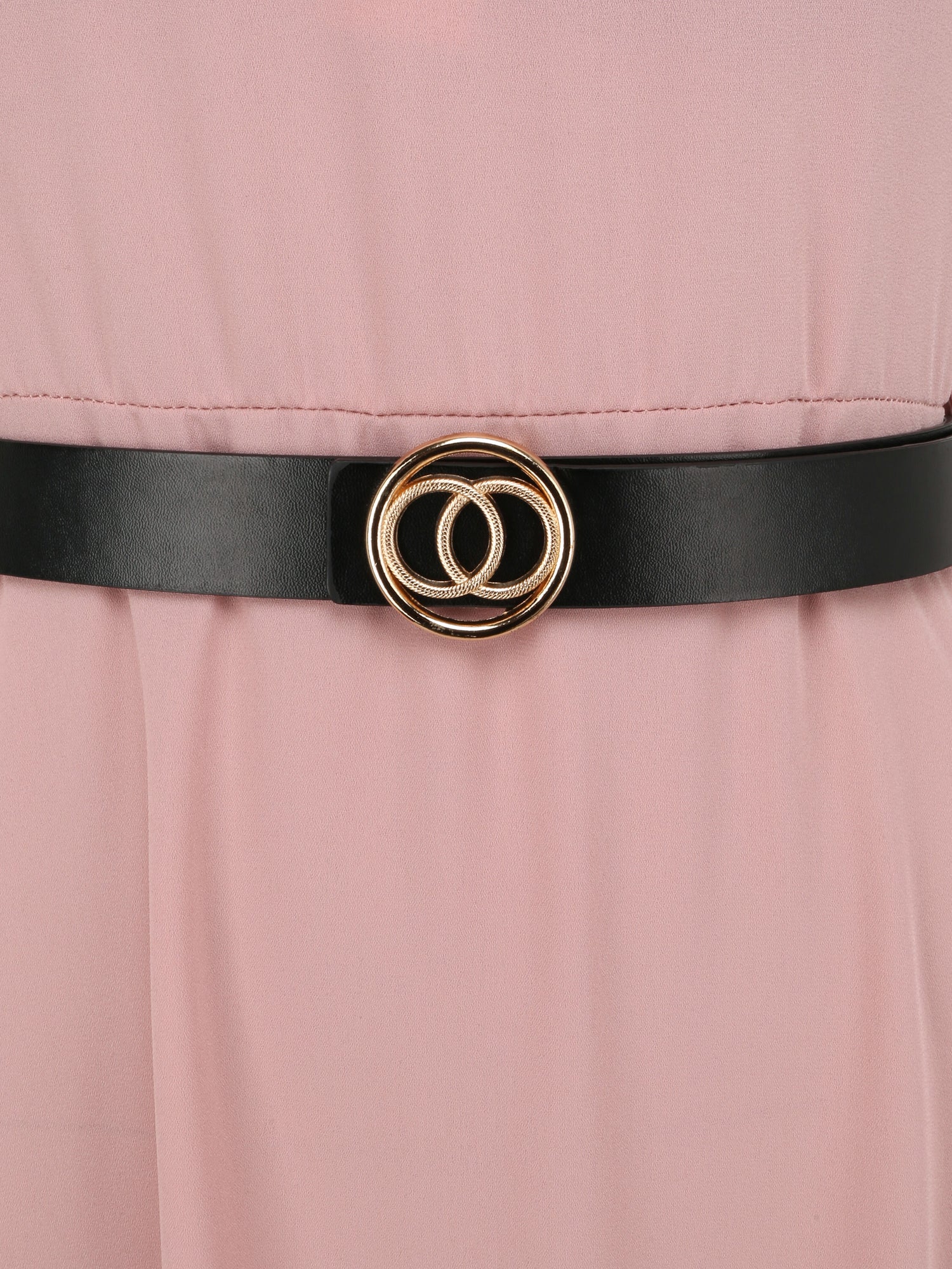 Robe longue asymétrique coupe patineuse - Vieux rose - 3