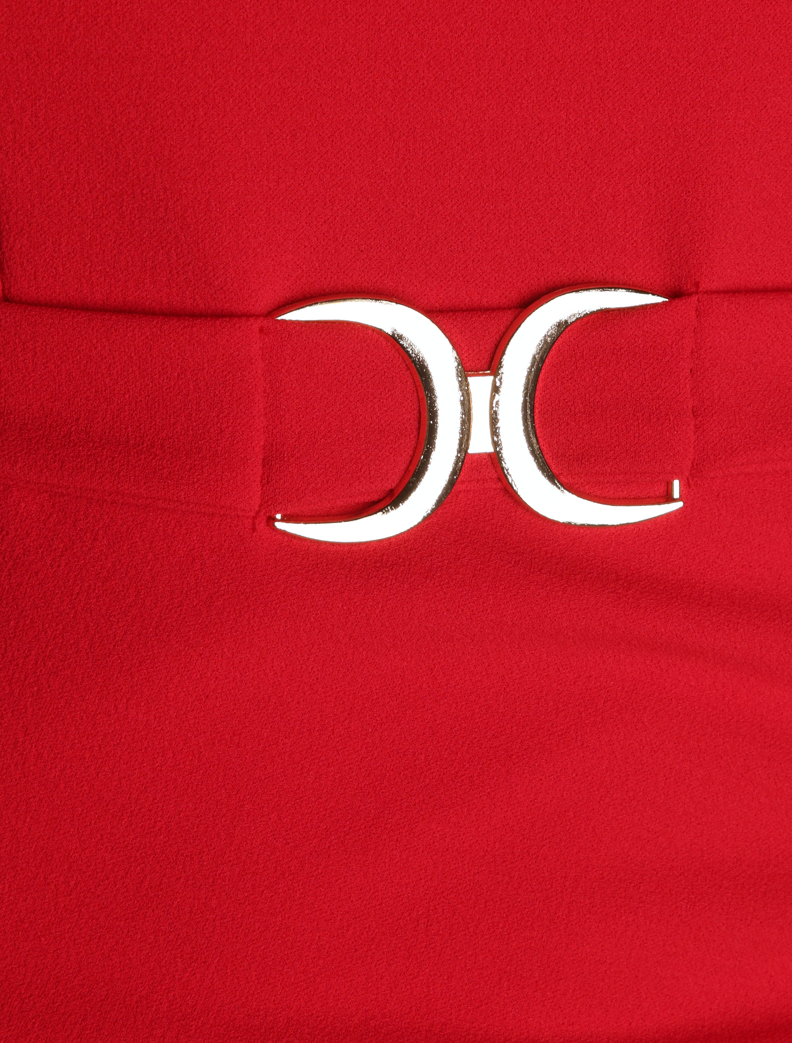 Robe asymétrique à fines bretelles - Rouge - 3