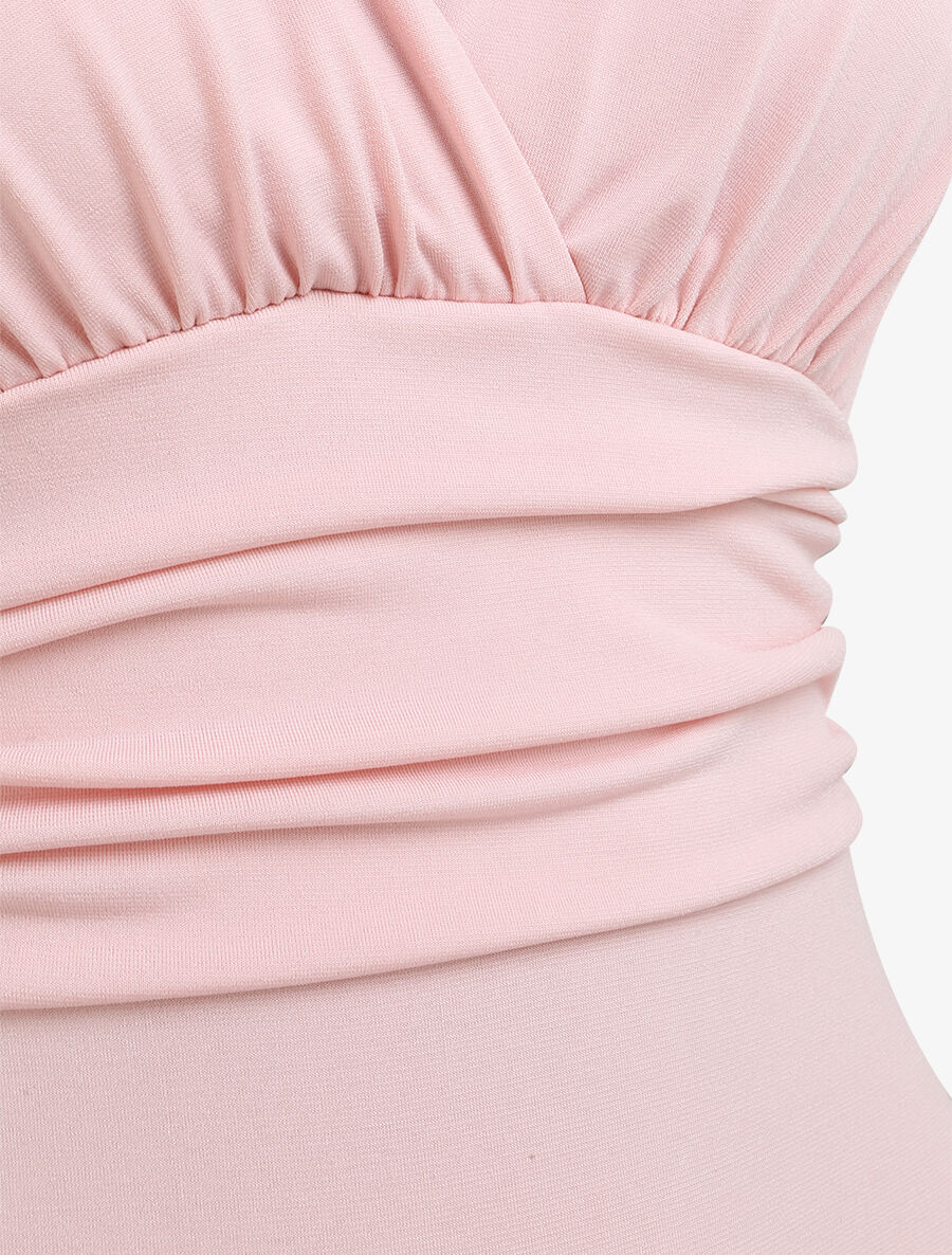 Body ajusté et drapé - Rose pâle - 3