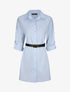 Tunique style chemise unie - Bleu ciel - 1