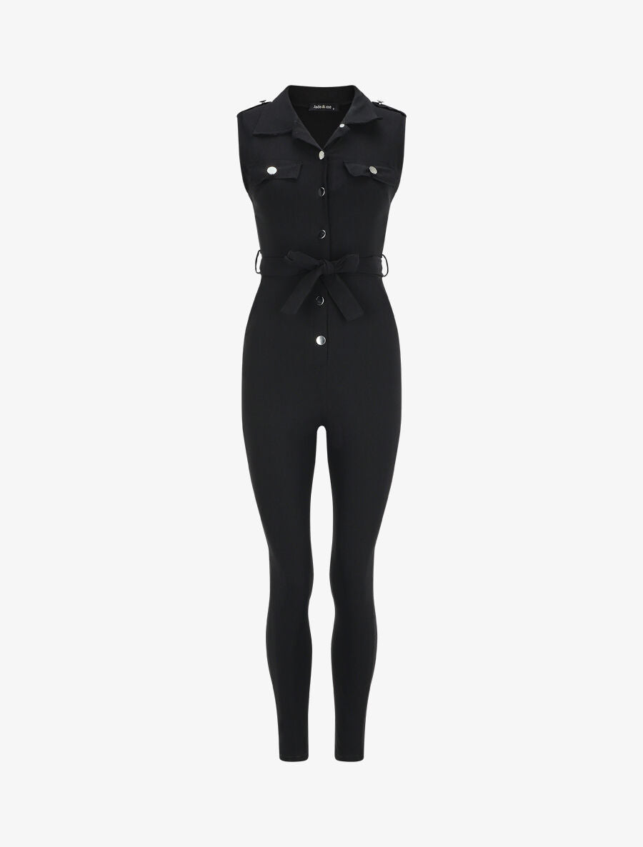 Combinaison stretch slim - Noir - 4