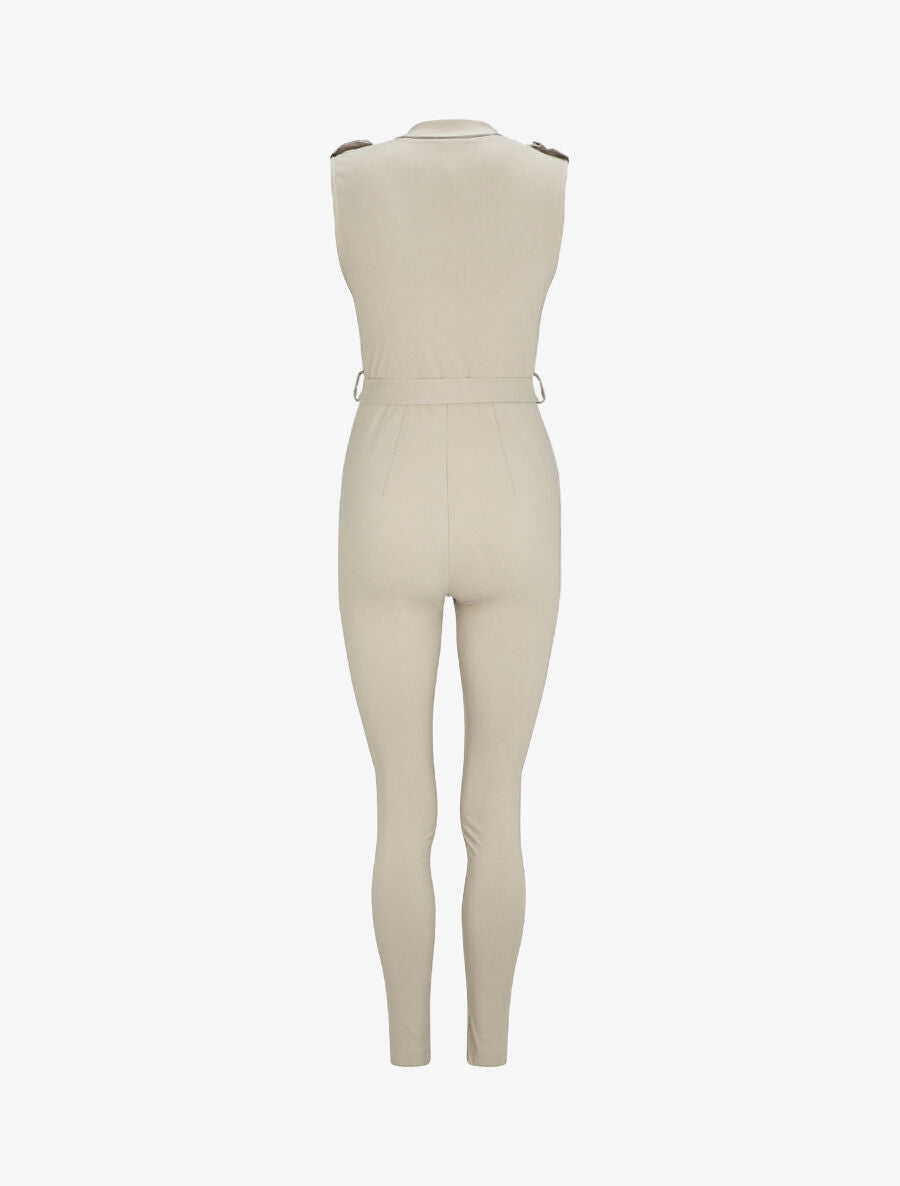 Combinaison stretch slim - Beige - 2