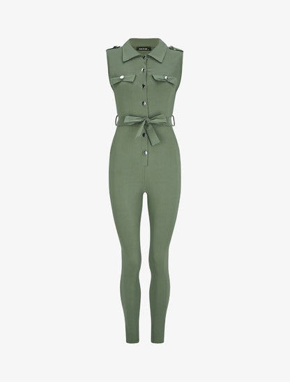 Combinaison stretch slim - Kaki - 1