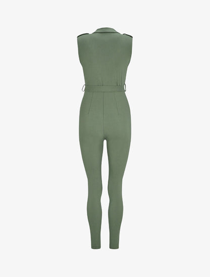 Combinaison stretch slim - Kaki - 2