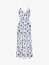 Robe longue à imprimé petites fleurs - Blanc - 1