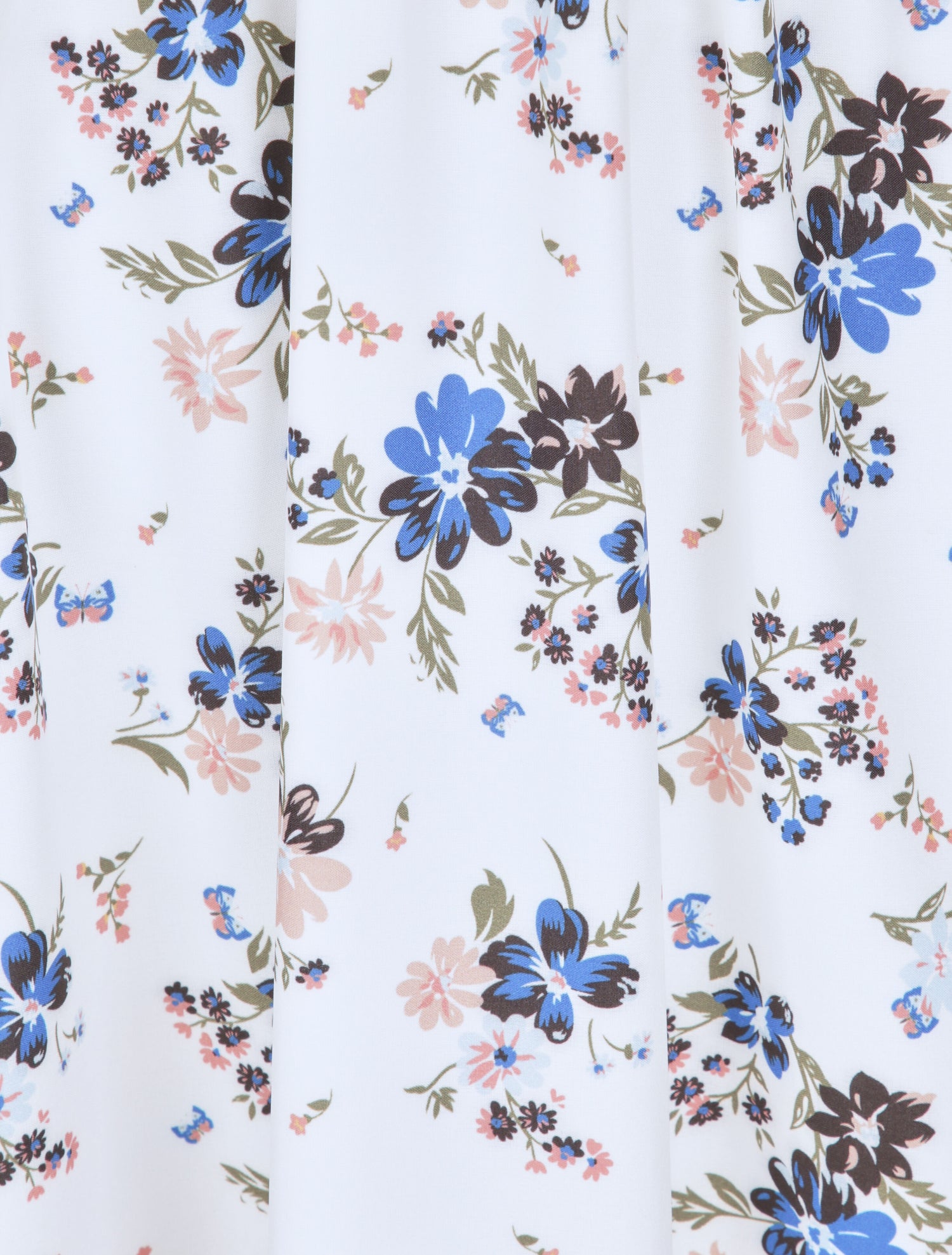 Robe longue à imprimé petites fleurs - Blanc - 3