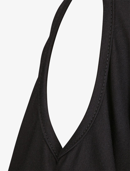 Top oversize uni à épaules ajourées - Noir - 3