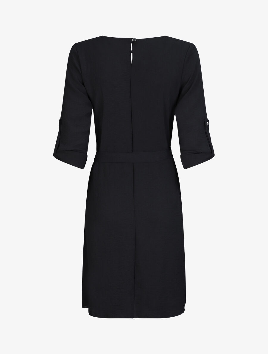 Robe longue fluide - Noir - 2