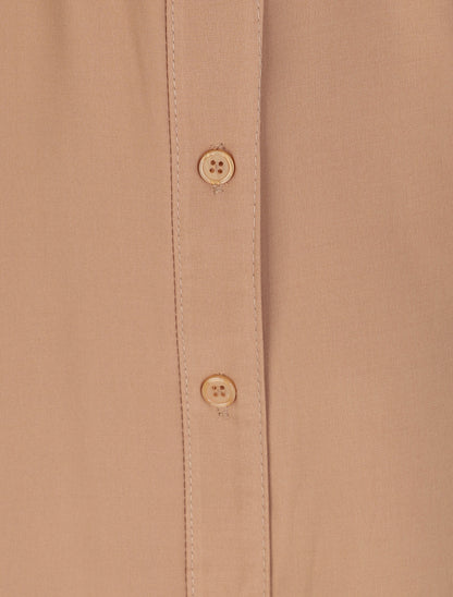 Robe chemise fluide - Camel - 3