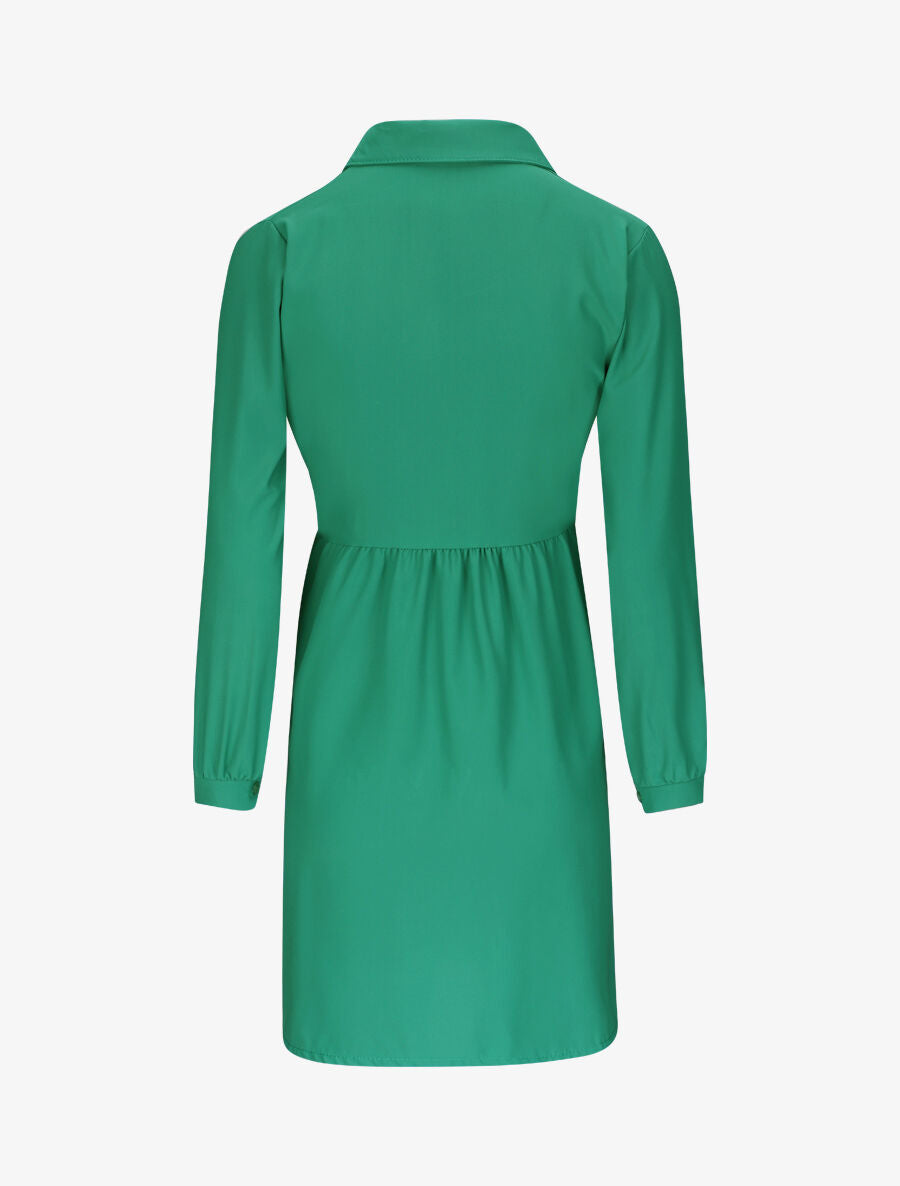 Robe chemise fluide - Vert - 2
