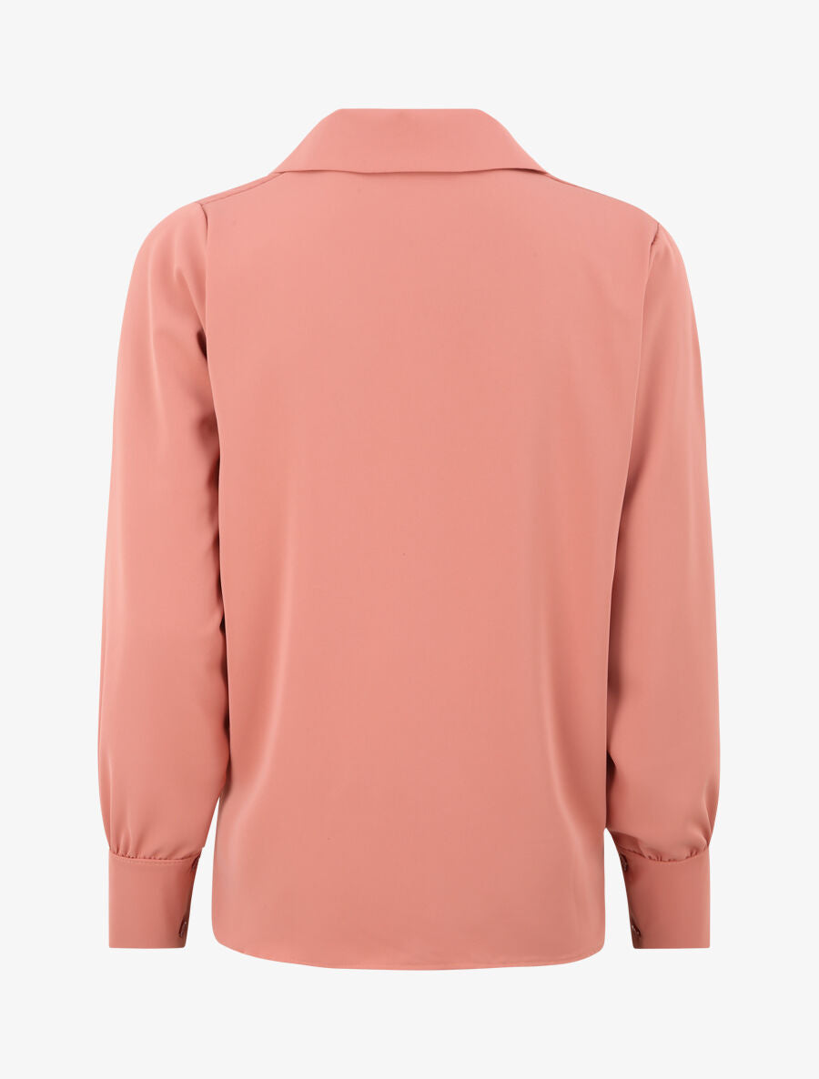 Blouse oversize asymétrique - Rose saumon - 2