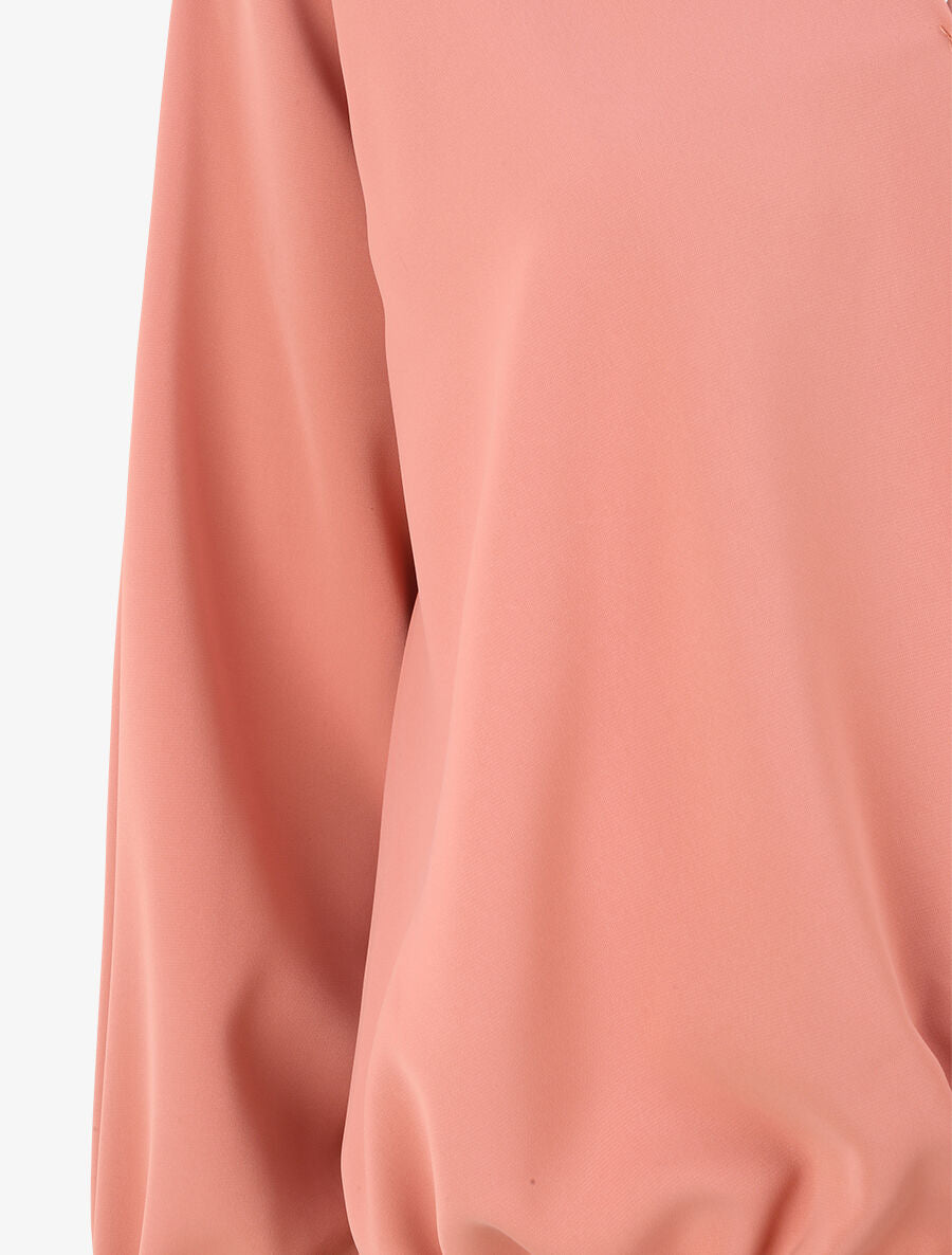 Blouse oversize asymétrique - Rose saumon - 3