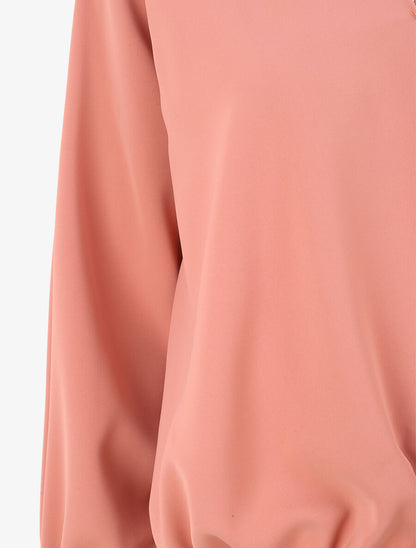 Blouse oversize asymétrique - Rose saumon - 3