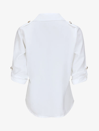 Chemise fluide unie - Blanc - 2