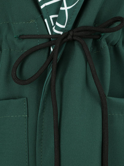 Manteau fin à capuche - Vert - 3