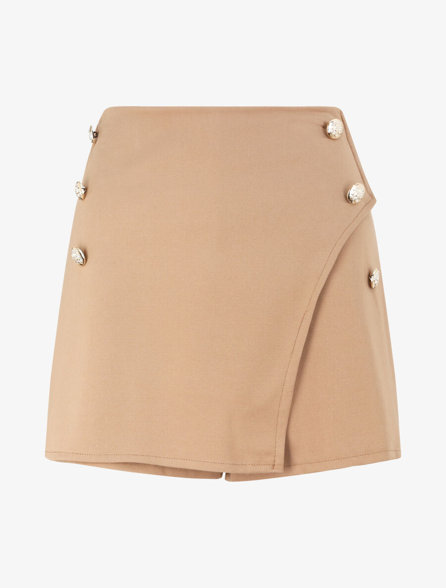 Short style jupe culotte - Beige - 1