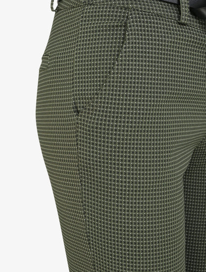 Pantalon 7/8 imprimé trèfle à revers - Kaki - 3