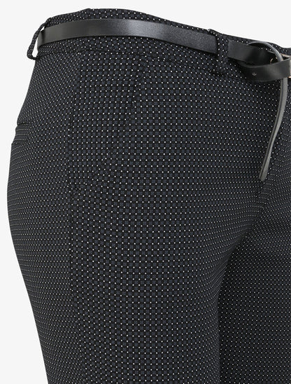 Pantalon 7/8 imprimé trèfle à revers - Noir - 3
