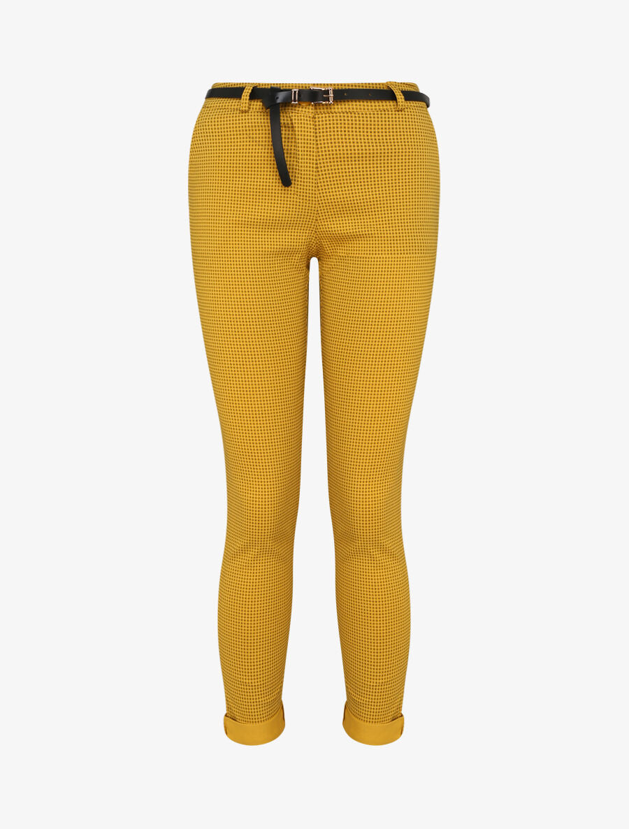 Pantalon 7/8 imprimé trèfle à revers - Jaune - 4