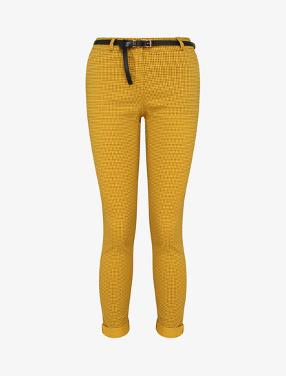 Pantalon 7/8 imprimé trèfle à revers - Jaune - 4