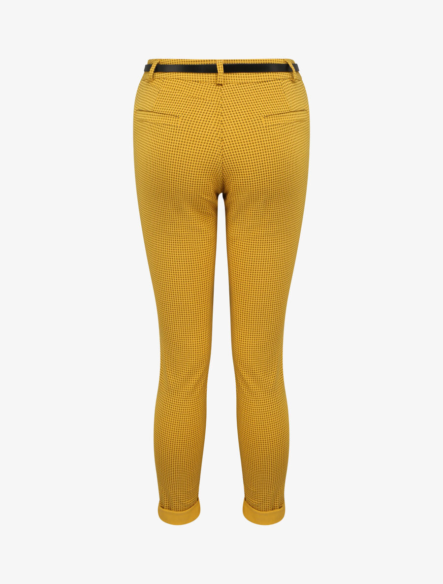 Pantalon 7/8 imprimé trèfle à revers - Jaune - 2