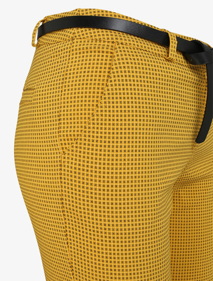 Pantalon 7/8 imprimé trèfle à revers - Jaune - 3