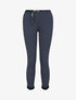 Pantalon 7/8 imprimé petites fleurs à revers - Marine - 1