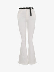 Jean flare uni - Blanc - 1