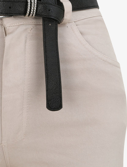 Jean flare uni - Beige - 3