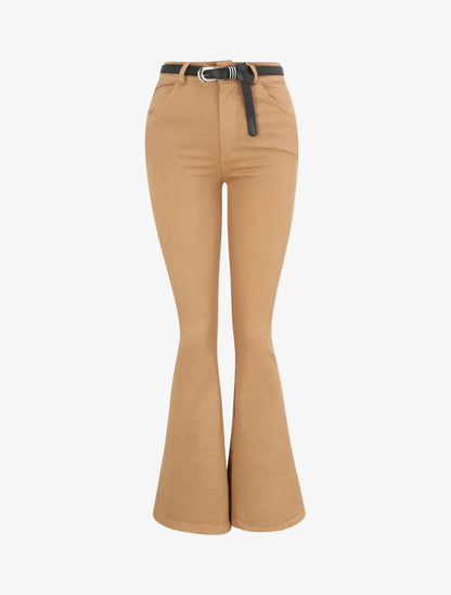 Jean flare uni - Camel - 1