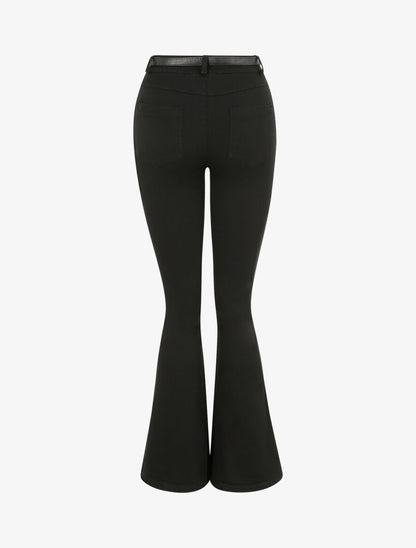 Jean flare uni - Noir - 2