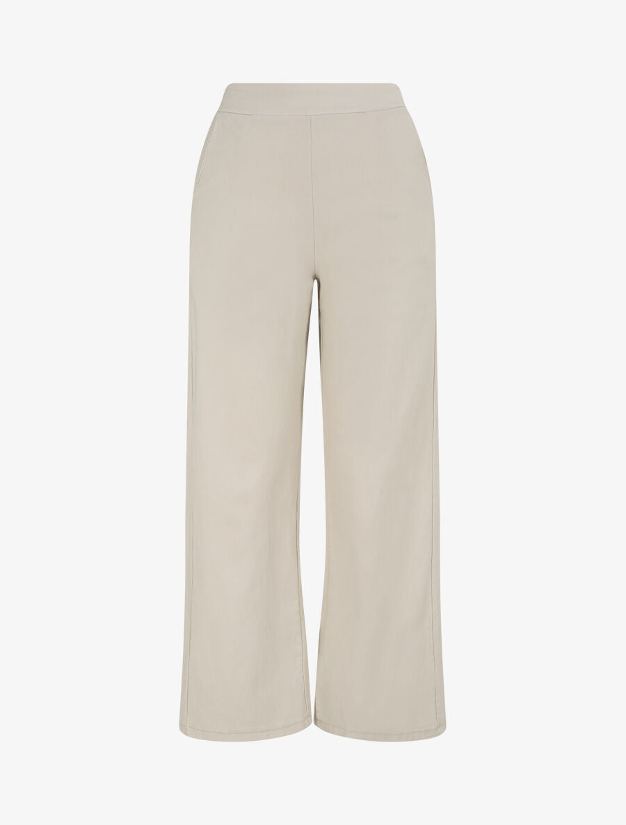 Pantalon ample coupe droite - Beige - 1