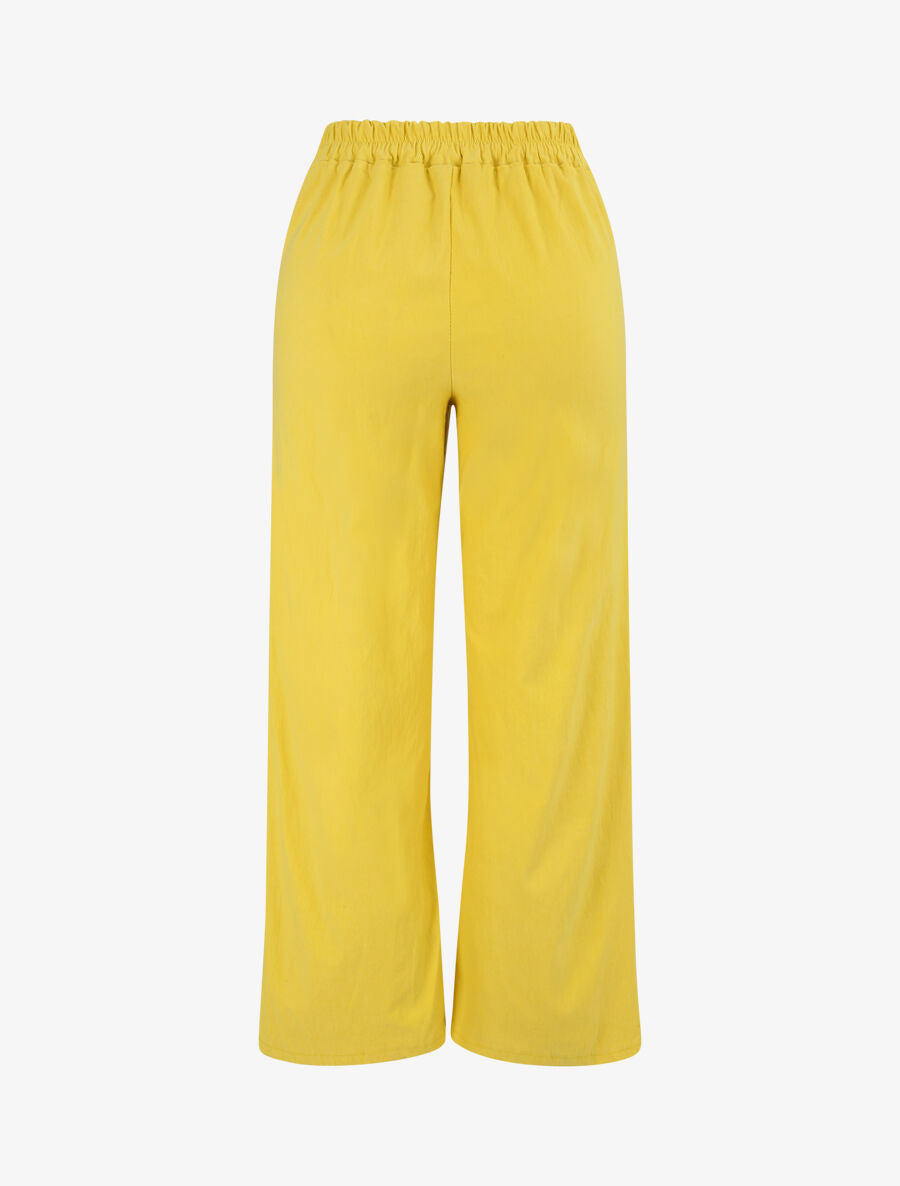 Pantalon ample coupe droite - Jaune - 2