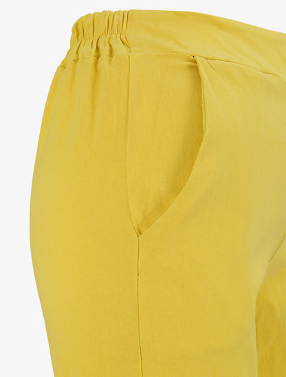 Pantalon ample coupe droite - Jaune - 3