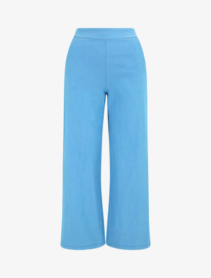 Pantalon ample coupe droite - Bleu ciel - 1