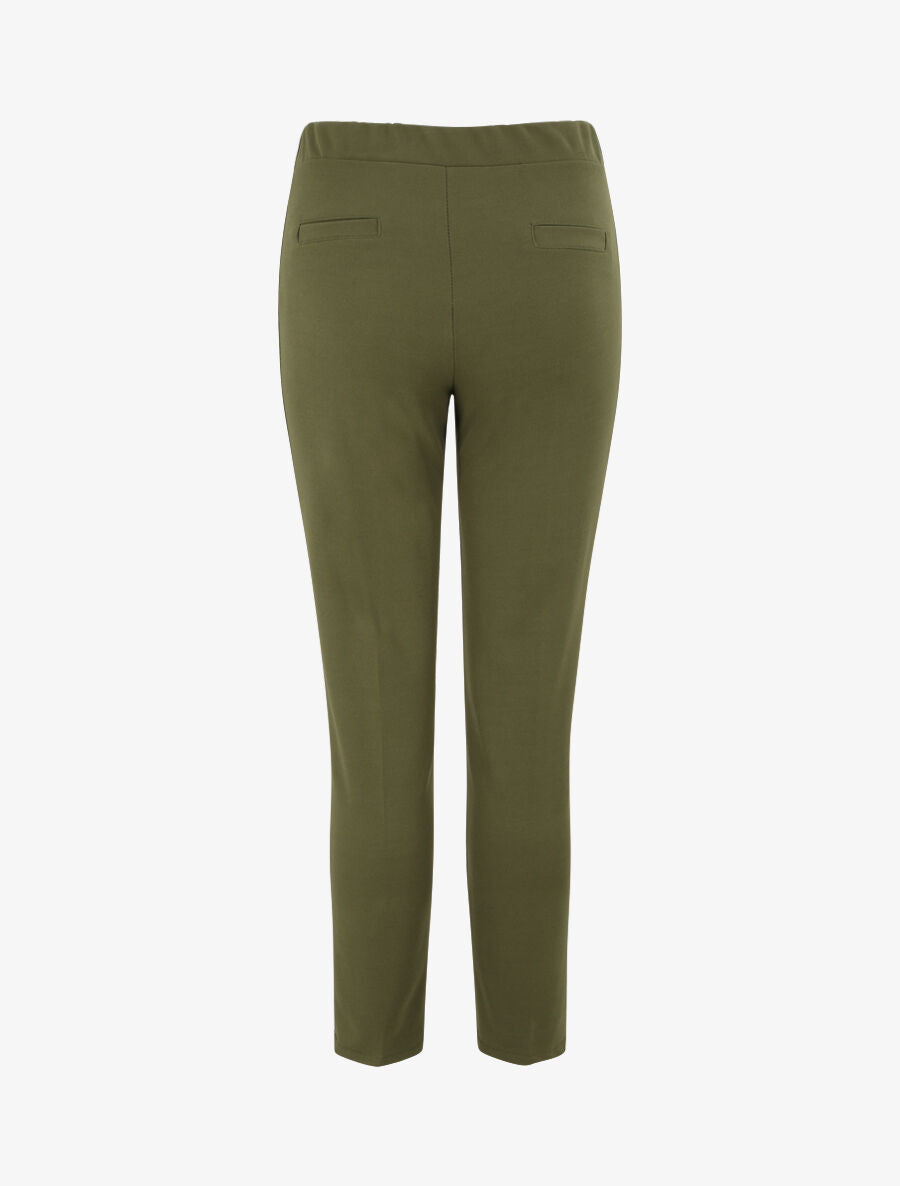 Pantalon uni coupe droite - Kaki - 2