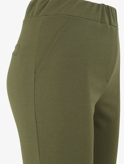 Pantalon uni coupe droite - Kaki - 3