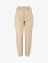 Pantalon fluide uni coupe droite - Beige - 1