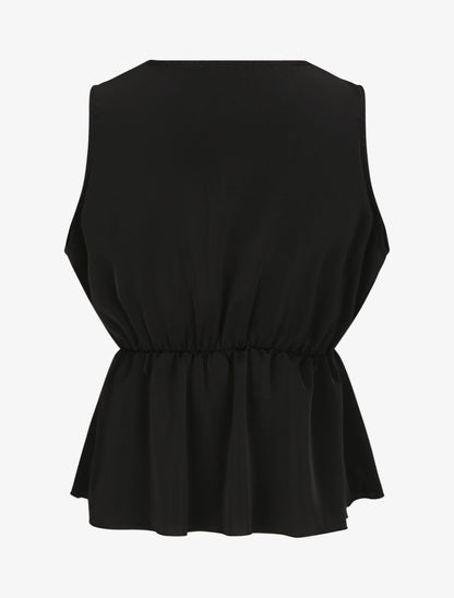 Top cache-coeur fluide - Noir - 2