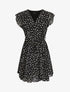 Robe en voile à imprimé moucheté - Noir - 1