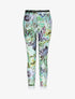 Pantalon à revers imprimé feuillage - Vert - 1