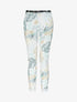 Pantalon à revers imprimé feuilles - Vert - 1