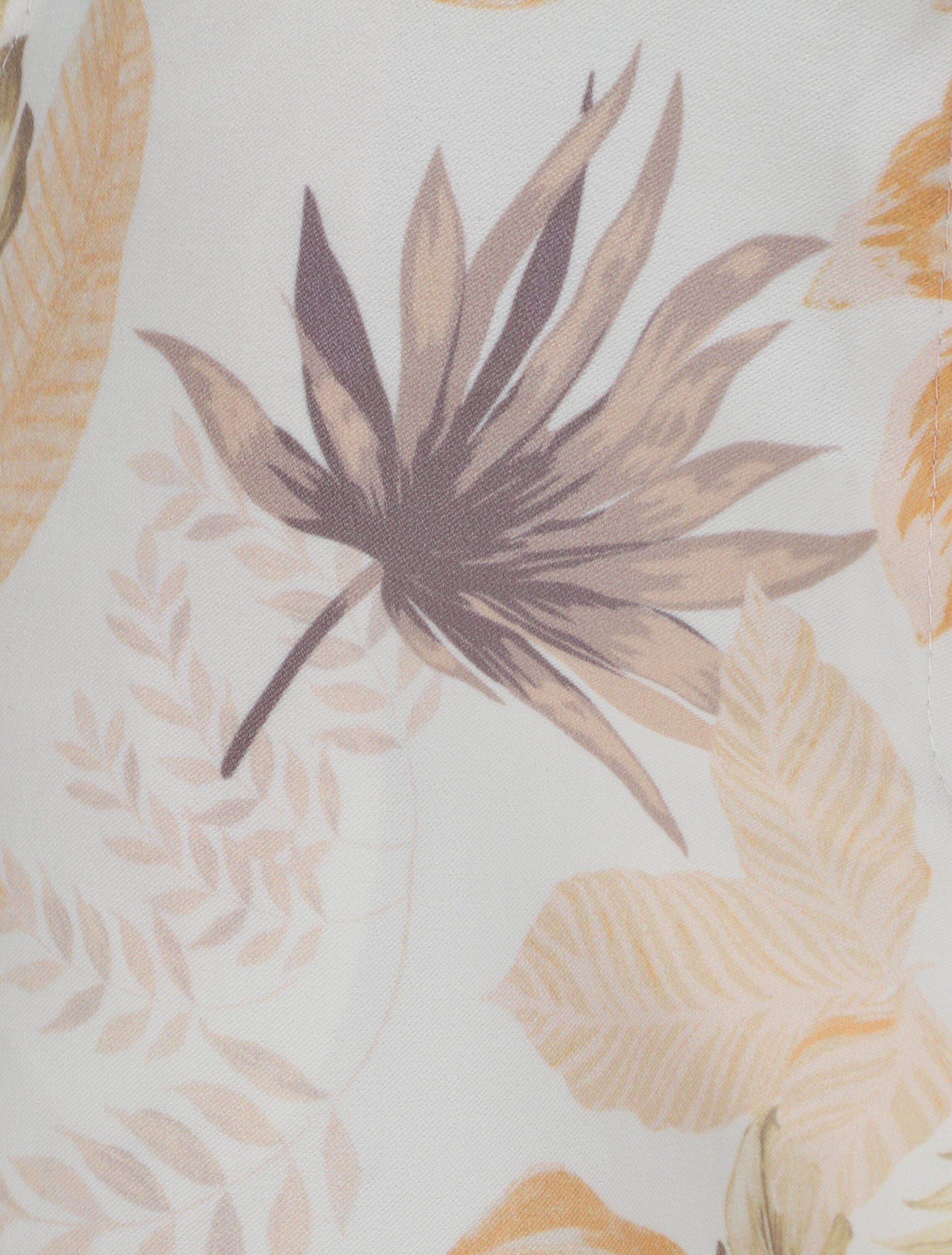 Pantalon imprimé jungle à taille élastiquée - Orange - 3