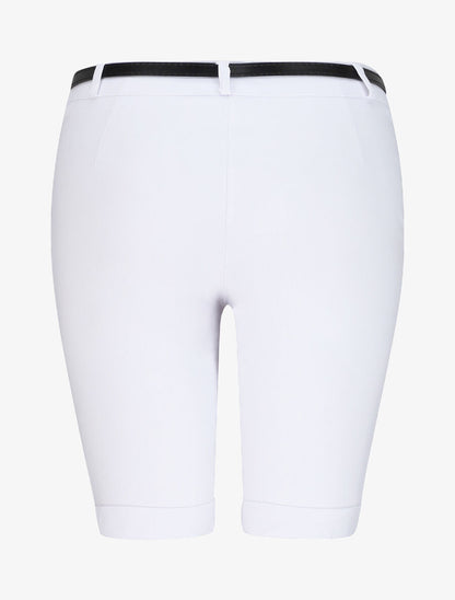 Bermuda uni taille haute - Blanc - 2